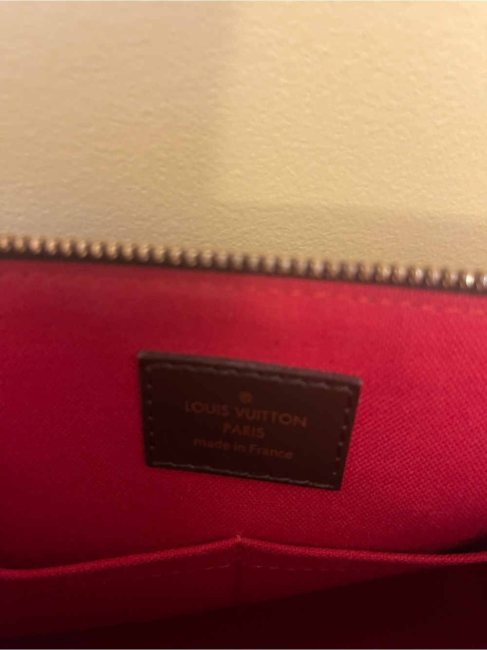 Pre-loved Damier authentic LOUIS VUITTON Checkerboard Brown Tote Handbag w/COA - Picture 8 of 11